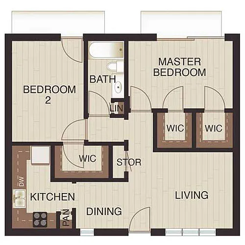 Floor plan Two Beds
