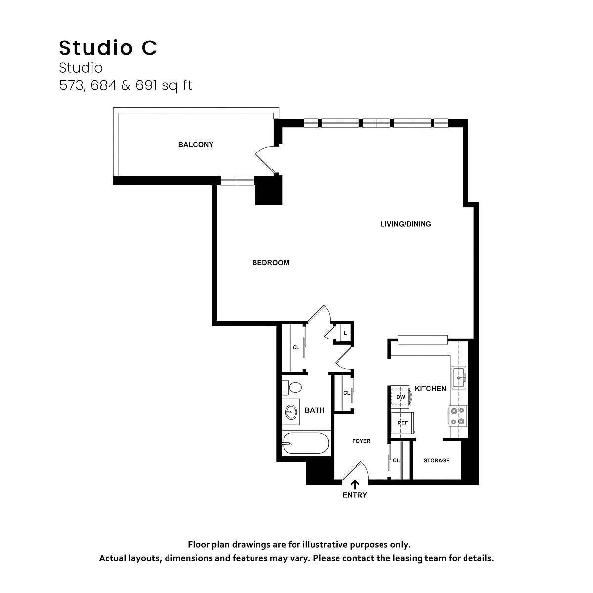 Floor plan Studio C