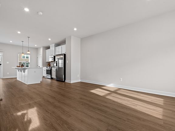 Open-concept kitchen and living area