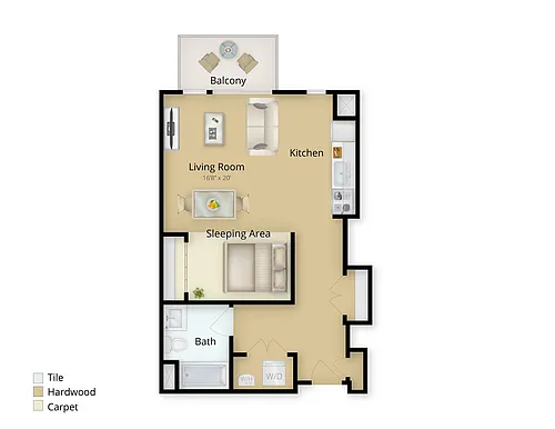 Floor plan Studio Wayside