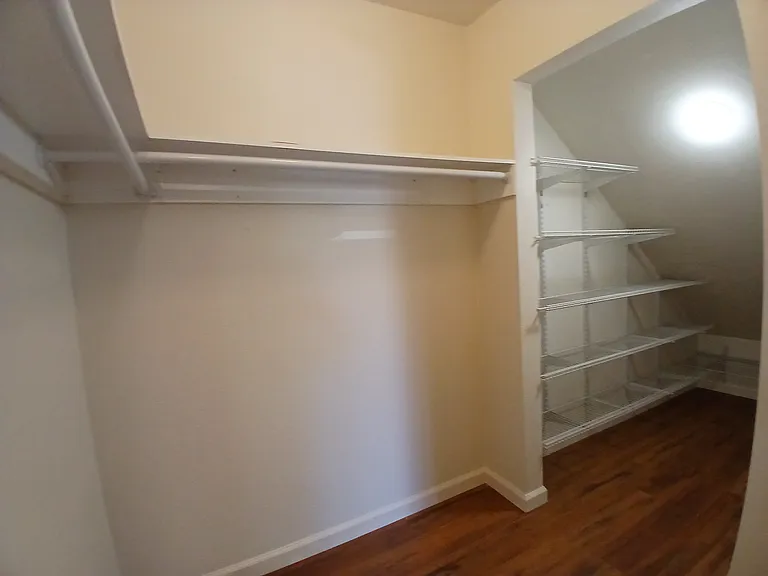 Upstairs walk-in closet