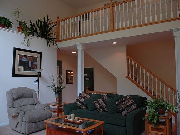 View of great room from 2nd story hallway