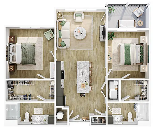 Floor plan 2x2 Simone
