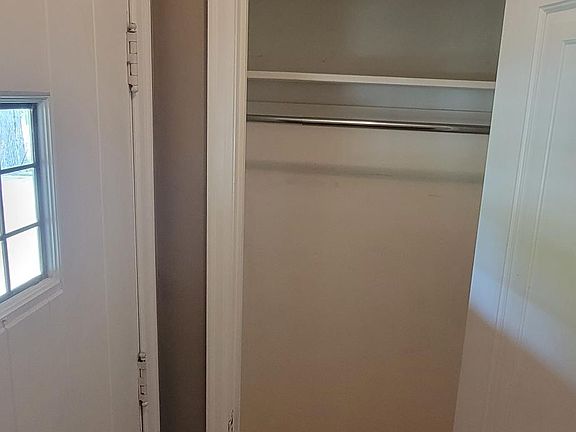 Front door on left, closet in vestibule.