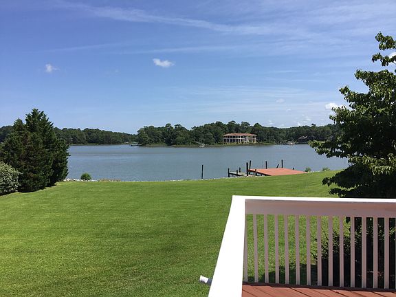 Water and docks from deck
