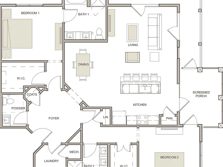 WaterWalk at Shelter Cove Towne Centre - B3 - 2 Beds - 2 Baths - 1536 Sq. ft.