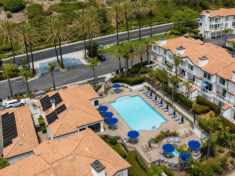 Community pool aerial view