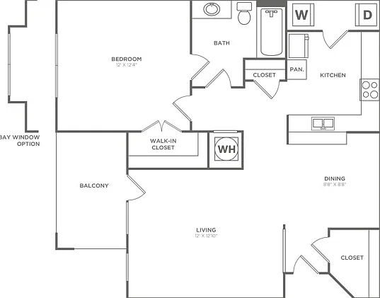 Ascot with Bay (773 SF) Ascot with Bay (773 SF)
