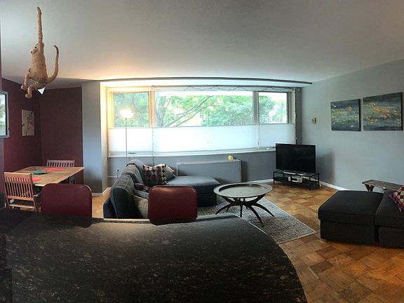 Open kitchen with bar seating