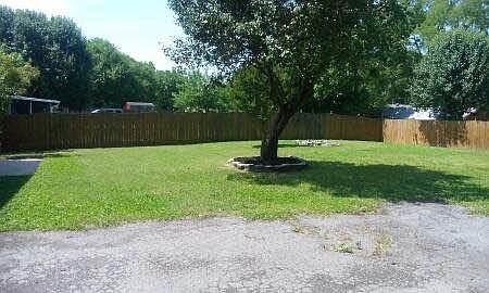 Large fenced yard 