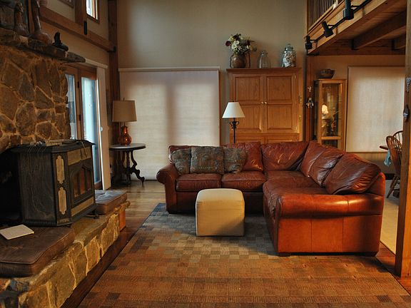 living area with fireplace