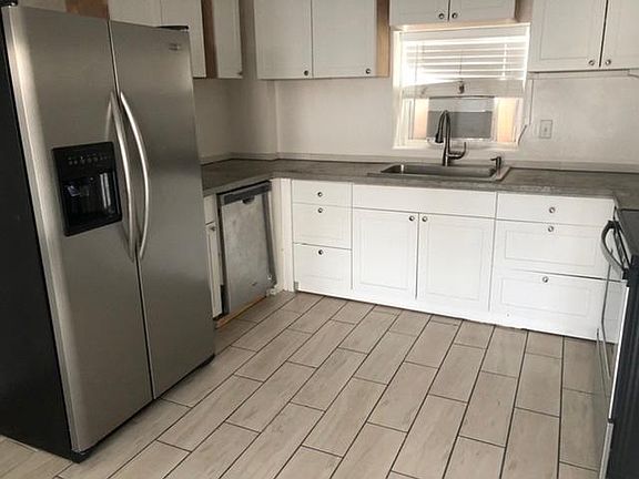 View of kitchen for living room.