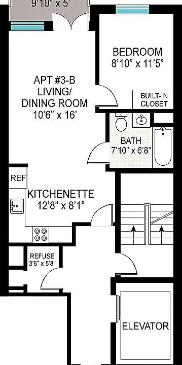 2nd image of 61 Clarkson Ave #Penthouse