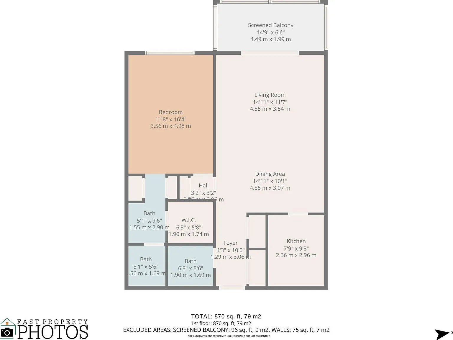 1 bed, 1.5 bath, 900 sqft, $1,700 — Photo 2