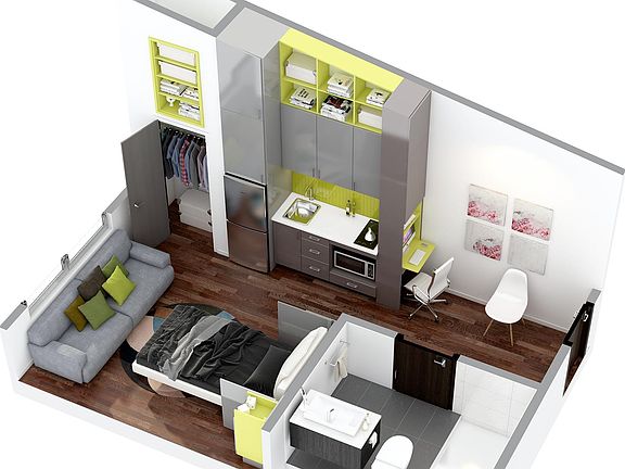 Vaulted Ceilings on 3rd Floor units