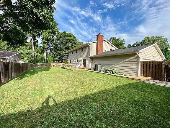 Fenced-in back yard