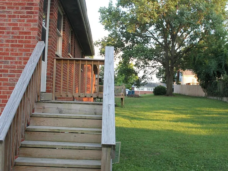 Back steps & yard