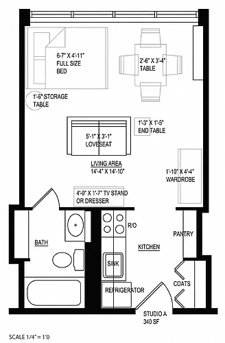 Floor plan Studio