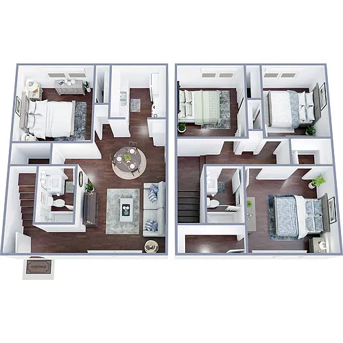 Floor plan 4 Bedroom 2 Bath