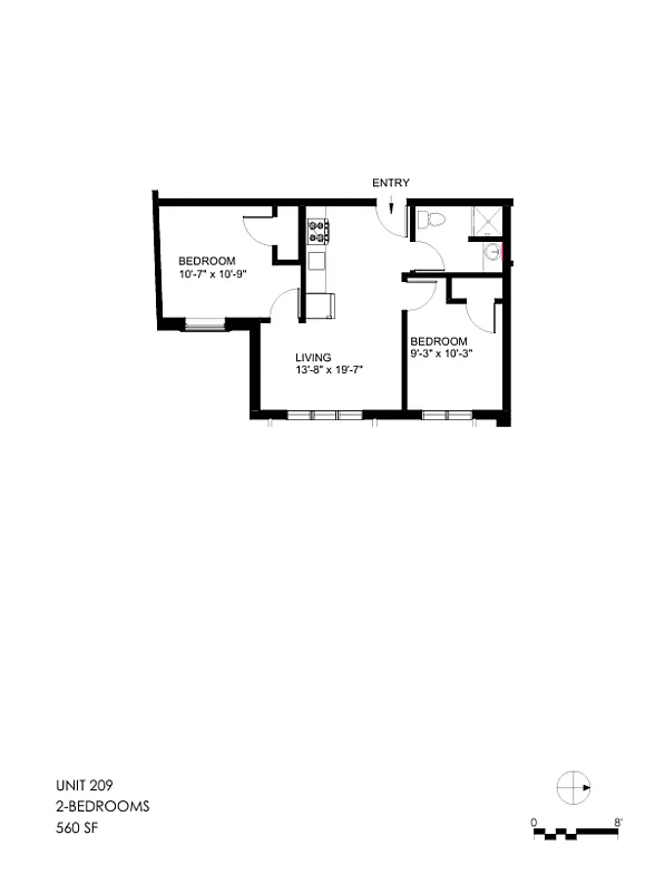 2 bed, 1.0 bath, $2,370 — Photo 2