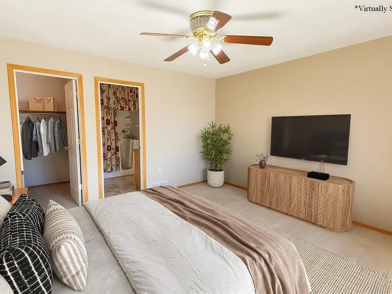 Staged Master bedroom suite