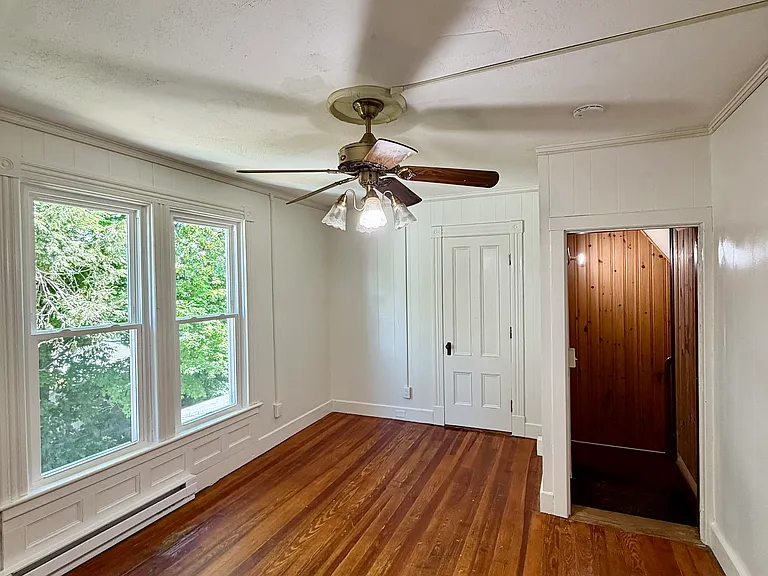 Bedroom with walk in closet