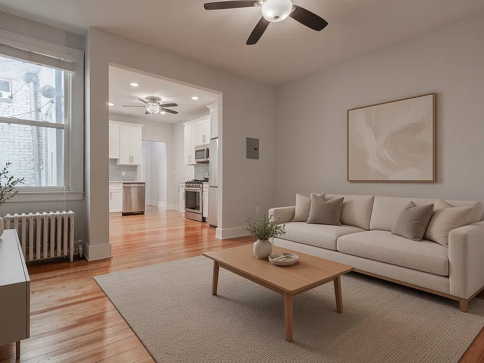 Living room staged