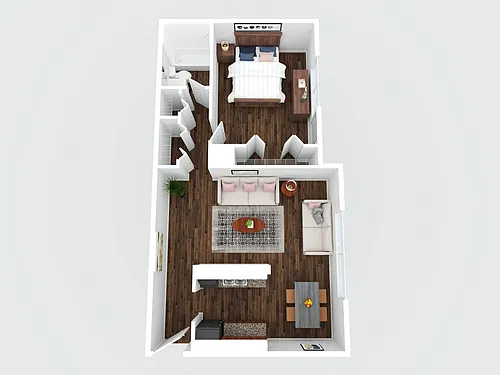 Floor plan 1 bd/1ba RP/RD