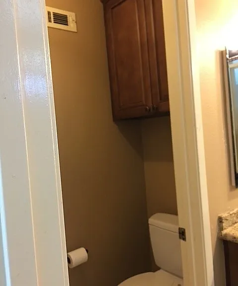 master bathroom toilet with separate door.