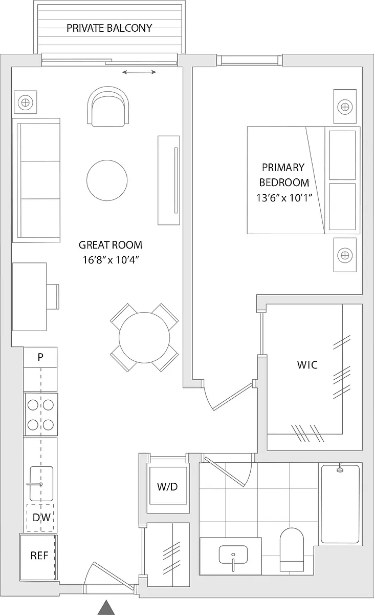 Floor plan 1 BR S
