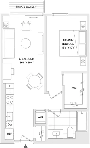 Floor plan 1 BR S