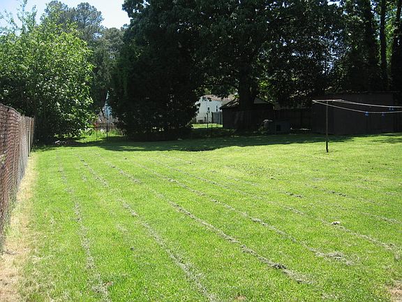 large fenced back yard