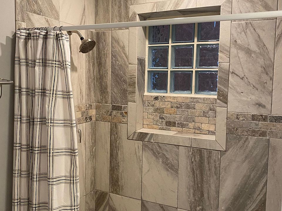Large tiled shower
