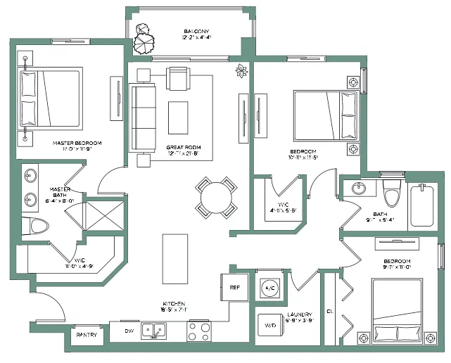 Floor plan Sandridge