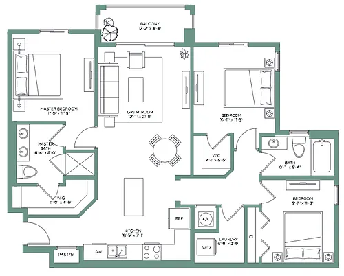 Floor plan Sandridge