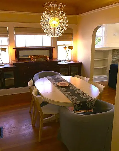 Dine in Large Dining Room Opening to Living Room, With Funky