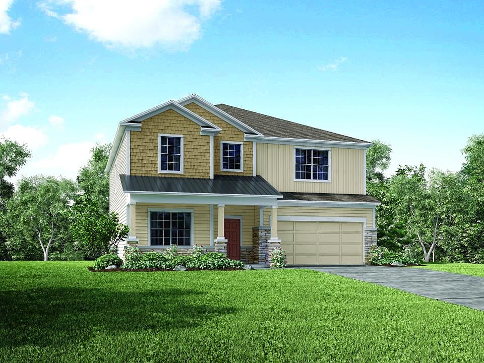 Elevation J Opt Stone Front with Metal Roof