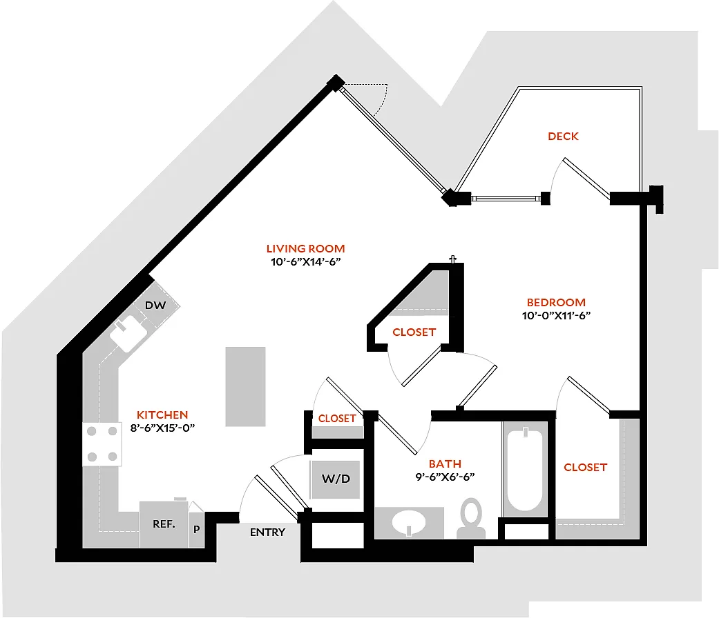 Floor plan 1E