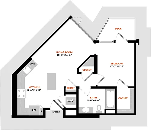 Floor plan 1E