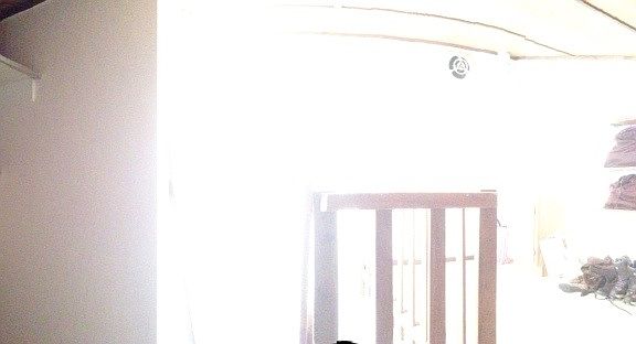 Panoramic view of loft level / attic. Bright light is from t