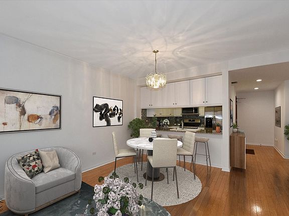 View of dining area from the living room