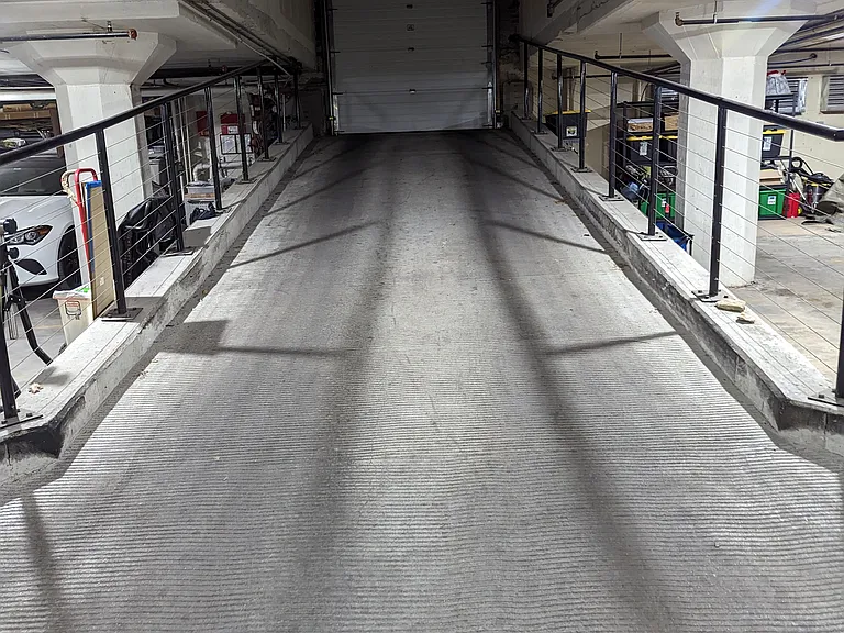 Parking Garage entrance off Mead