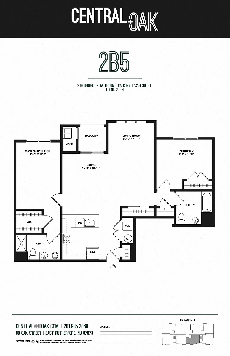 Floor plan 2 Bedroom 2 Bathroom with Balcony