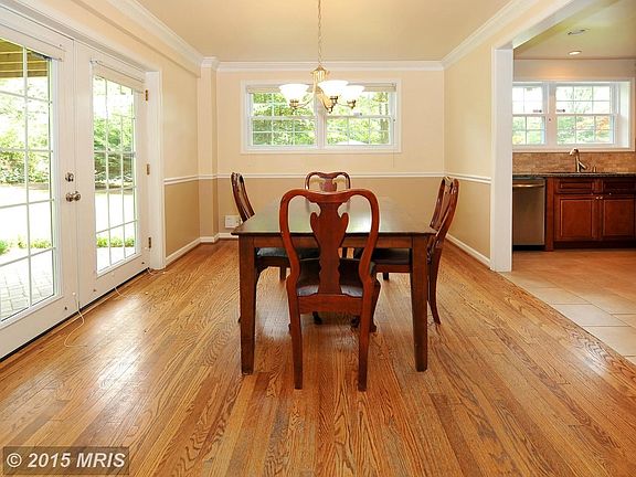 Dining Room with French Doors to Patio