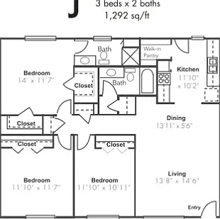 3x2- 1,292 sq-ft 3x2- 1,292 sq-ft