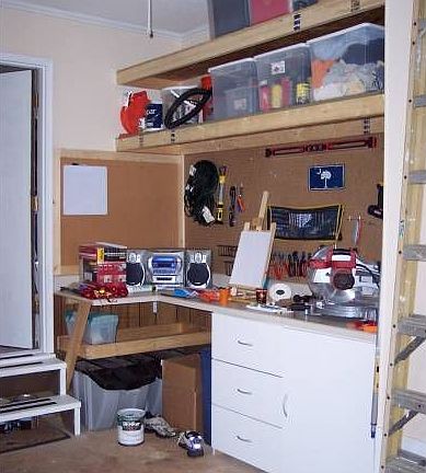 Garage work bench/storage