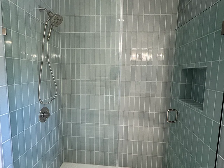 The upstairs primary bath