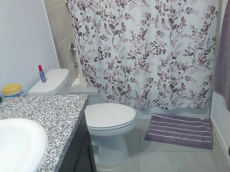 Tenant to have their own Bathroom mats/accessories and shower curtain