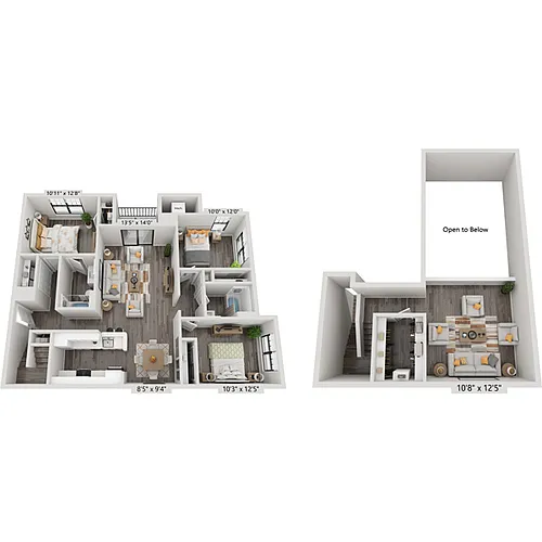 Floor plan Three Bedroom C2DL