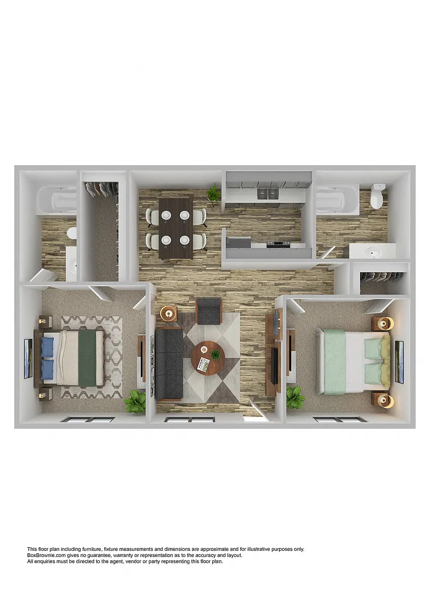 Floor plan Two Bedroom Two Bath Classic